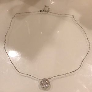 Sterling silver and crystal necklace